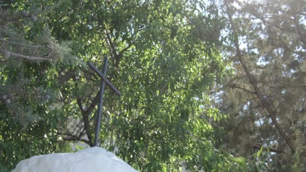 Ancienne Croix Fer Dans Une Route Village Cartama — Video