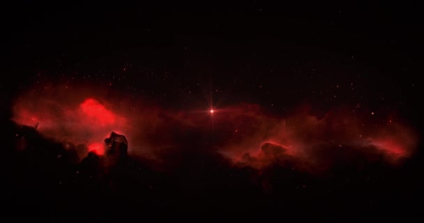 朝向外太空宇宙起源中的一个红色新星系 — 图库视频影像