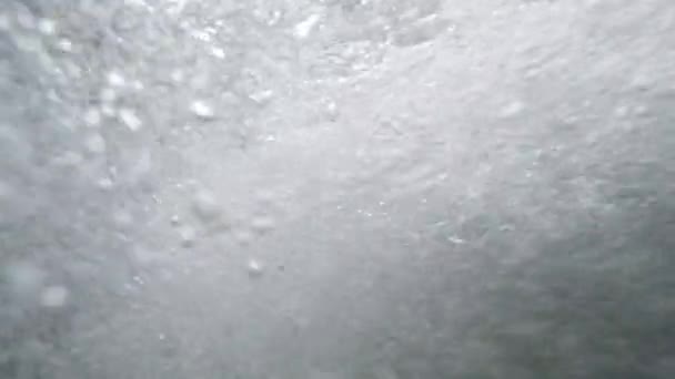 Bubliny Kameny Částice Vlně Silou Moři Zpomalený Pohyb — Stock video