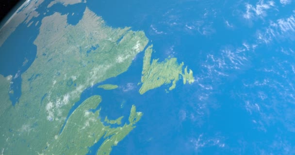 惑星地球のカナダの北 宇宙からの航空の眺め — ストック動画