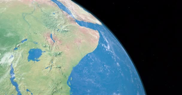 Lake Victoria Planet Earth Aerial View Outer Space — Stock Video