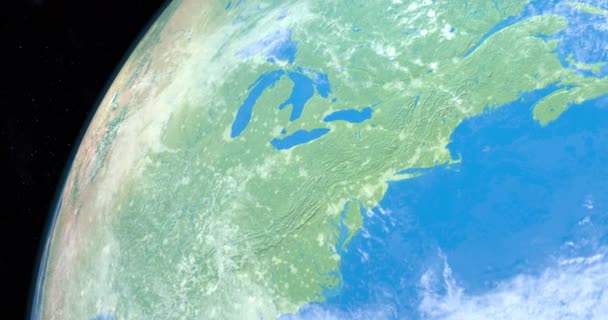 Lake Superior Planeet Aarde Vanuit Ruimte Gezien Vanuit Lucht — Stockvideo