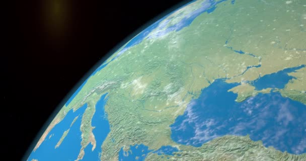 Danube River Planet Earth Outer Space — Stock Video