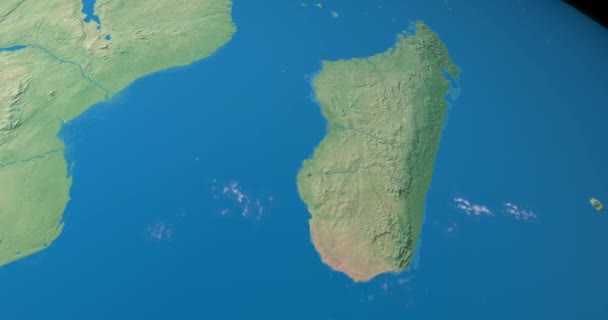 Mosambik Channel Planetě Zemi Letecký Pohled Vesmíru — Stock video