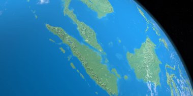 Dünya 'daki Malacca Boğazı dış uzaydan