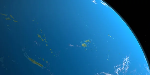 Isla Fiji Planeta Tierra Vista Aérea Desde Espacio Exterior — Foto de Stock