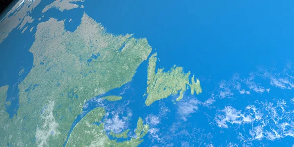 지구에서 바라본 캐나다 우주에서 — 스톡 사진