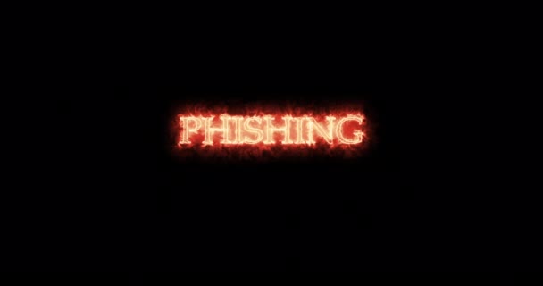 Phishing Escrito Com Fogo Laço — Vídeo de Stock