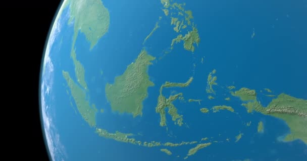 East Indies Planet Earth View Outer Space — Stock Video