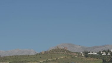 Eski Zalia, Alcaucin, İspanya kalesinin panoramik manzarası