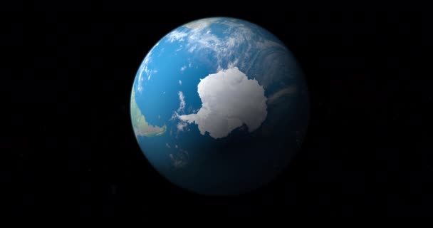 Southern Ocean Planet Earth Aerial View Outer Space — Stock Video