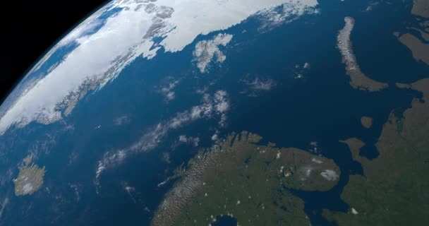 Barents Hav Planeten Jorden Från Yttre Rymden — Stockvideo