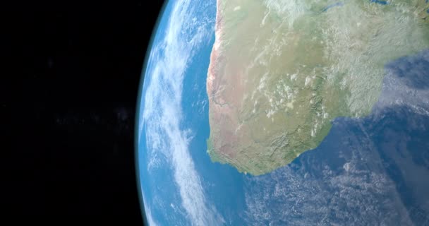 从外太空看地球空中的好望角 — 图库视频影像