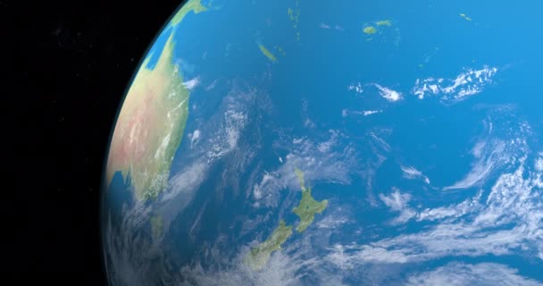 Fidschi Inseln Auf Dem Planeten Erde Luftaufnahme Aus Dem Weltraum — Stockvideo