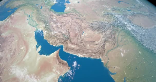 Golfo Aqaba Planeta Tierra Vista Aérea Desde Espacio Exterior — Vídeos de Stock