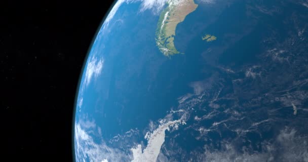 行星地球上的合恩角 从外层空间俯瞰 — 图库视频影像
