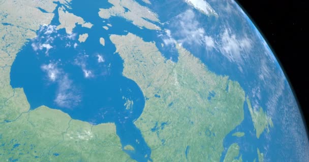 Hudson Bay Planeet Aarde Vanuit Lucht Gezien — Stockvideo