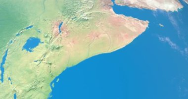 Dünya gezegenindeki Kenya Dağı, uzaydan hava manzaralı. Bu görüntünün elementleri NASA tarafından döşenmiştir