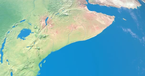 Mount Kenya Planetě Zemi Letecký Pohled Vesmíru Prvky Tohoto Obrázku — Stock video