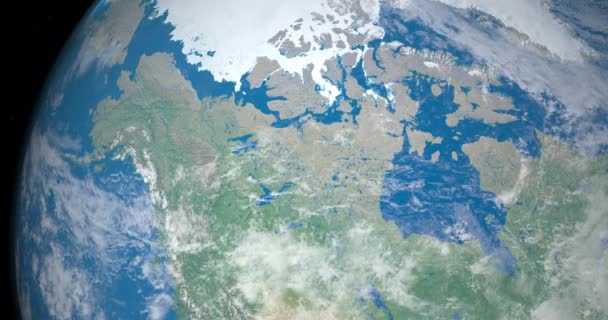 Noordwestelijke Doorgang Planeet Aarde Vanuit Ruimte Gezien Elementen Van Dit — Stockvideo