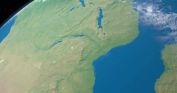 Limpopo Fluss Auf Dem Planeten Erde Luftaufnahme Aus Dem Weltraum — Stockvideo