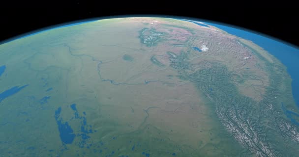 Missouri River Planet Earth Aerial View Outer Space Elements Image — Stock Video