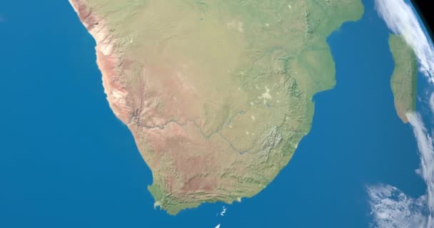 Orange River Auf Dem Planeten Erde Luftaufnahme Aus Dem Weltraum — Stockvideo