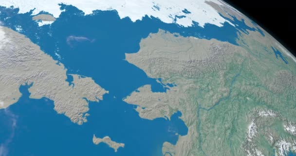 Mar Chukchi Planeta Terra Partir Espaço Exterior Elementos Desta Imagem — Vídeo de Stock