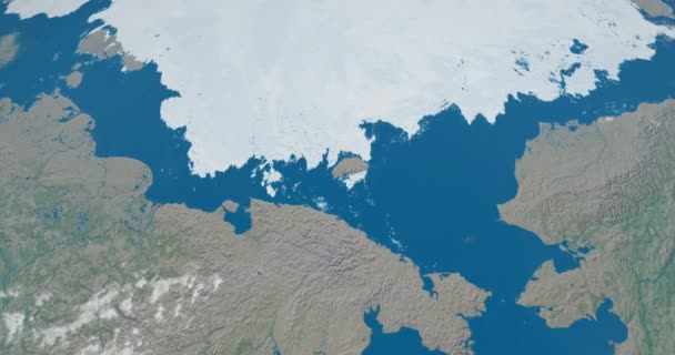 Східно Сибірське Море Планеті Земля Вигляд Космосу Елементи Цього Зображення — стокове відео