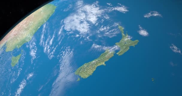 Tasman Sea Planet Earth Aerial View Outer Space — Stock Video