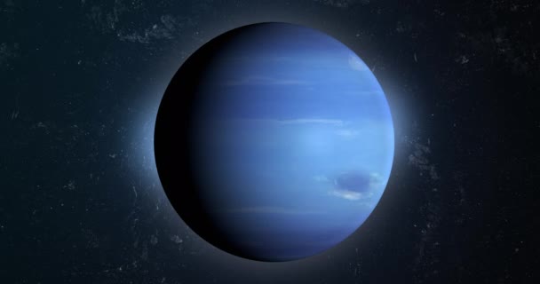 海王星行星在外层空间自己的轨道上自转 — 图库视频影像