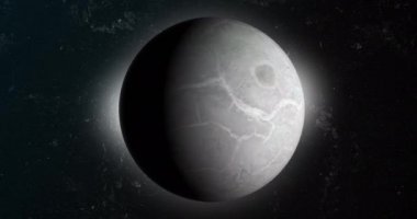 Uzayda cüce gezegen Eris. 3d hazırlayıcı