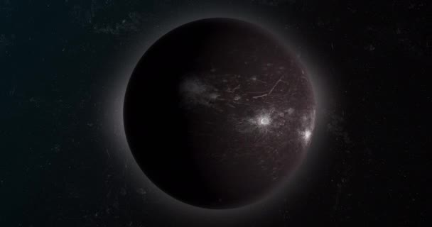 Спутник Ариэль Уран Открытом Космосе — стоковое видео