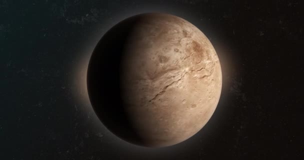 Charon 矮行星冥王星的天然卫星 在外层空间自转 — 图库视频影像