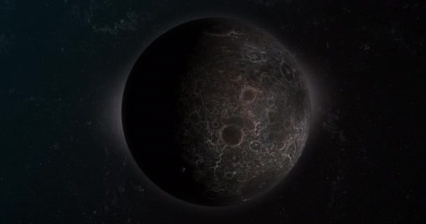 Umbriel Księżyc Urana Wirowanie — Wideo stockowe