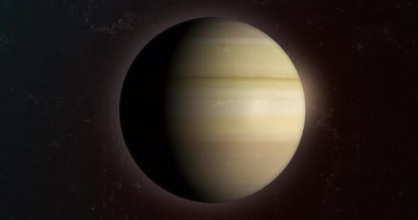 Planeta Saturno Girando Espacio Exterior — Vídeos de Stock