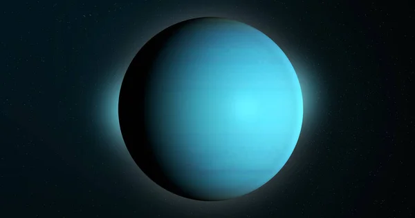 天王星行星在自己的轨道上在外层空间自转 — 图库照片
