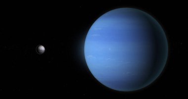 Neptün gezegeni ve dış uzayda Triton uydusu