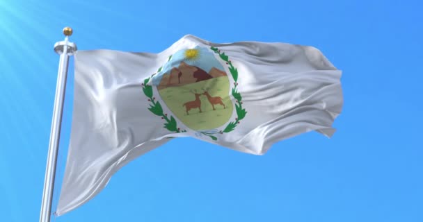 San Luis Province Flag Argentina Loop — Stock Video