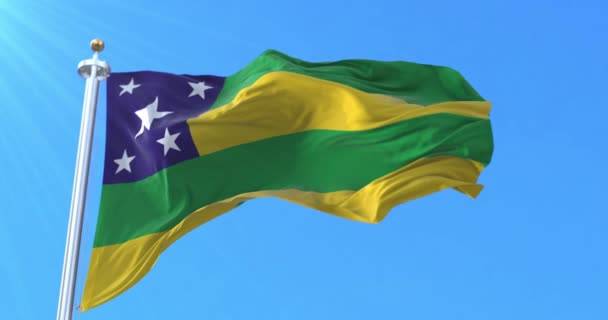 Flaga Stanu Sergipe Brazylia Pętla — Wideo stockowe