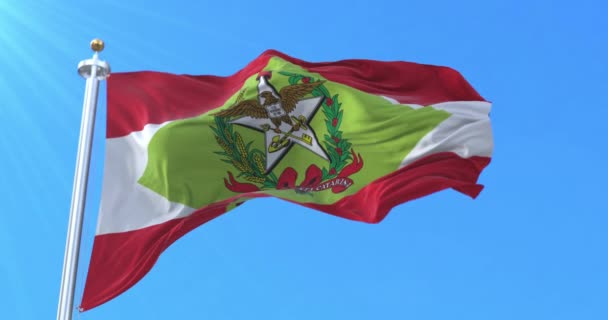 巴西圣卡塔里纳州旗 — 图库视频影像