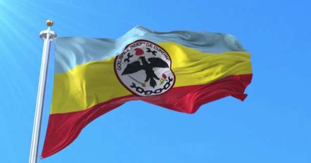 Cundinamarca Department Flag Colombia Loop — Stock Video