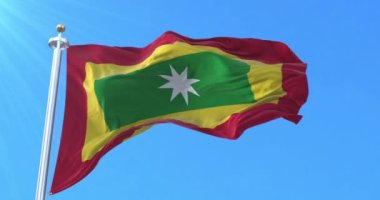Barranquilla Şehir Bayrağı, Atlantico, Kolombiya. Döngü