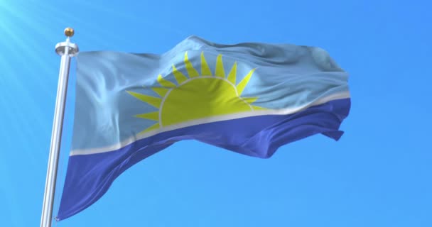 リオハ市旗 グアヒラ コロンビア ループ — ストック動画