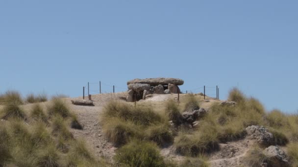 Dolmen Megalithic Gorafe Granada Spain — стоковое видео