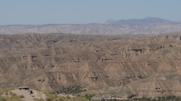 Mountains Badlands Megalithic Dolmen Gorafe Granada Spain — Stock Video