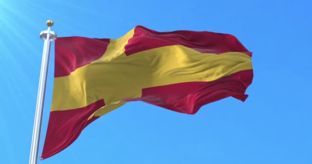 Bandera Los Finlandeses Habla Sueca Bucle — Vídeos de Stock