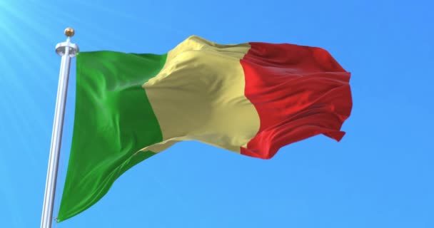 Drapeau Tricolore Malais Boucle — Video