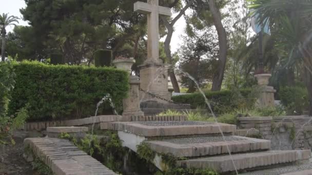 Cruz Piedra Santuario Nuestra Señora Virgen Cabeza Motril España — Vídeo de stock