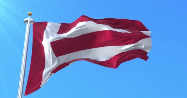 Eindhoven Flag Severní Brabant Nizozemsko Smyčka — Stock video